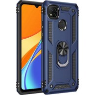 Xiaomi Redmi  9A Hybrid Shockproof Armor Case 360 Degree Metal Rotating Ring for Car Mount Holder BLUE (oem)